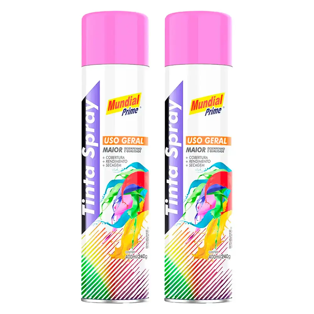 Tinta spray 400ML rosa 02 uni mundial prime — fotografia de referência
