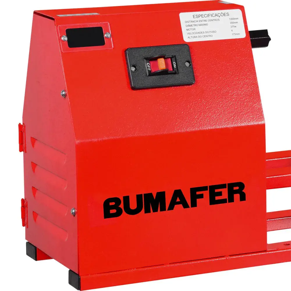 Torno para madeira 1000MM 2580RPM 375W 220V bumaffer Bumafer — fotografia 3