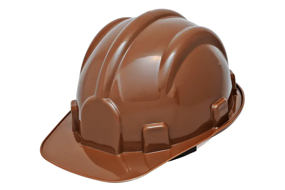 Capacete construção com carneira marrom delta plus Deltaplus