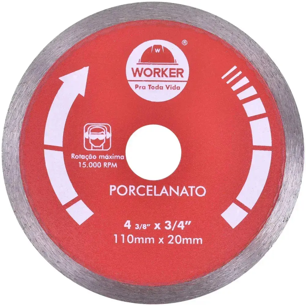Disco diamantado porcelanato 110MM x 20MM Worker — fotografia 6