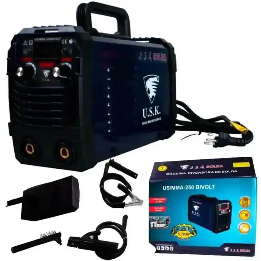 Máquina de solda inversora painel digital bivolt MMA-250 USK — fotografia 5
