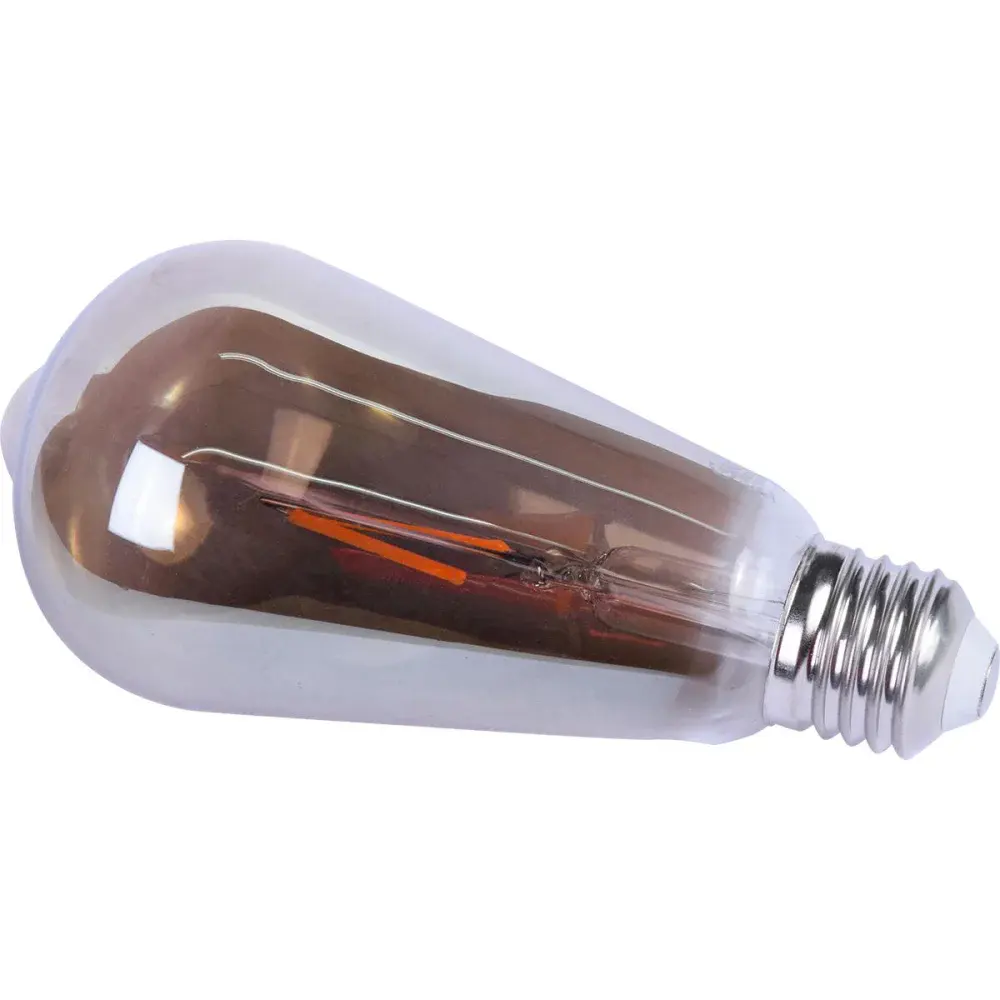 Lâmpada led filamento vintage fumê ST64 bivolt Liege — fotografia 3