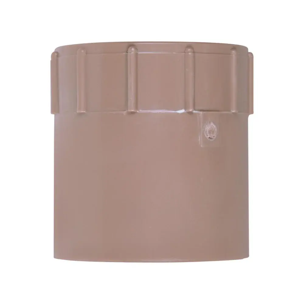 Luva pvc marrom soldável com rosca 1.1/2 x 50MM Amanco — fotografia 3