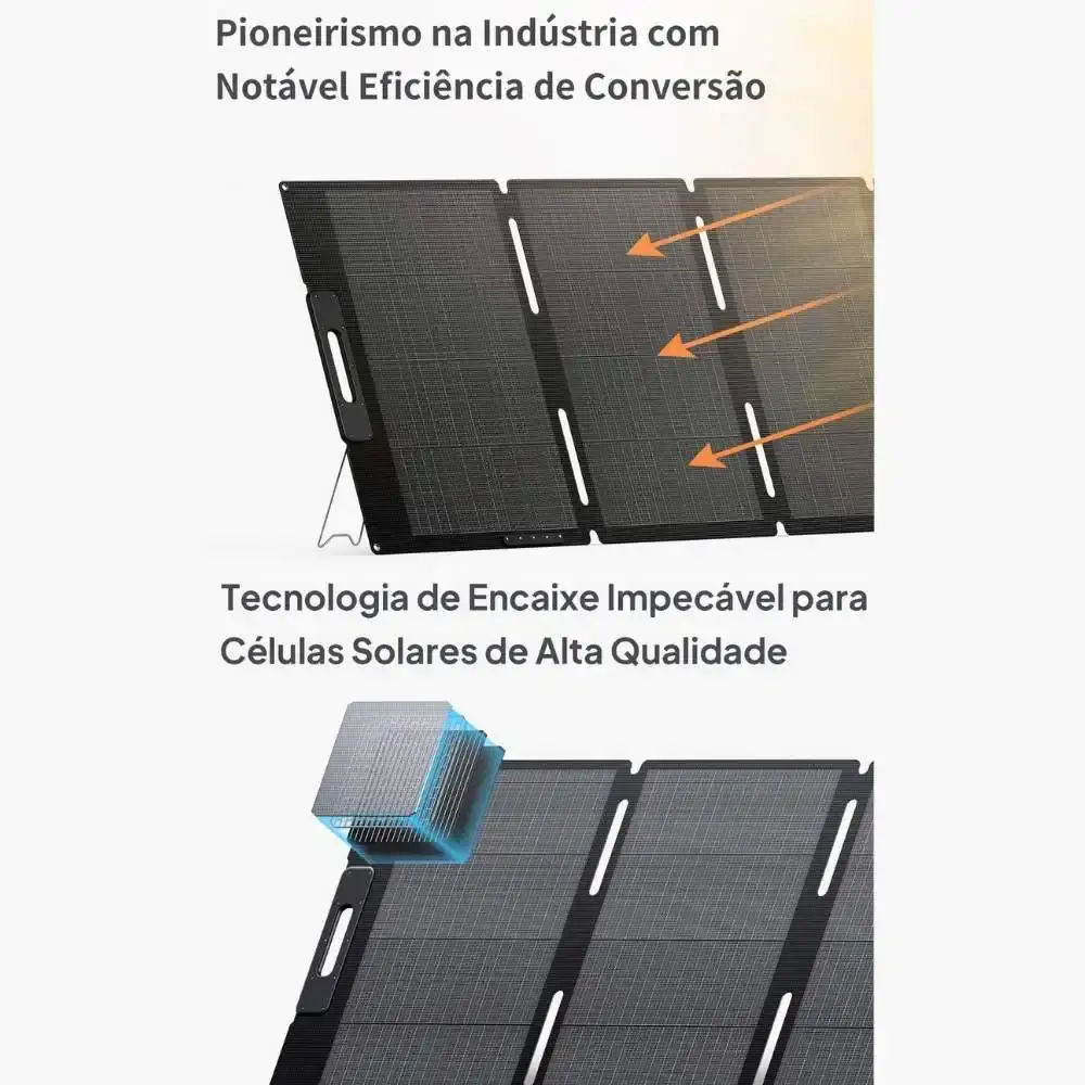 Painel solar portátil 200W para gerador e estação de energia MP200 Bluetti — fotografia 8
