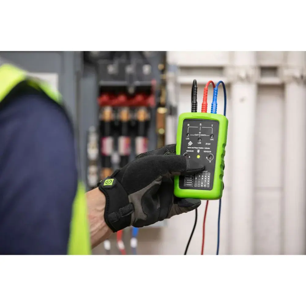 Medidor de sequência de fases e rotação 120V a 600V ac Greenlee — fotografia 4