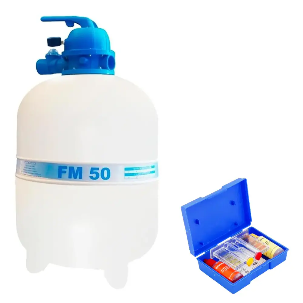 Filtro para Piscina até 78Mil Litros FM-50 com com Kit Teste Ph Cl SODRAMAR — fotografia de referência