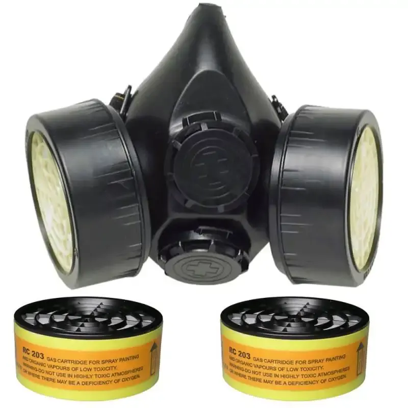Máscara para gás CG 306 com 2 cartuchos RC 203 Carbografite