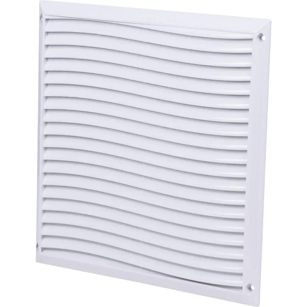 Grelha de ventilação quadrada sem tela 25X25CM branca Liege — fotografia 3