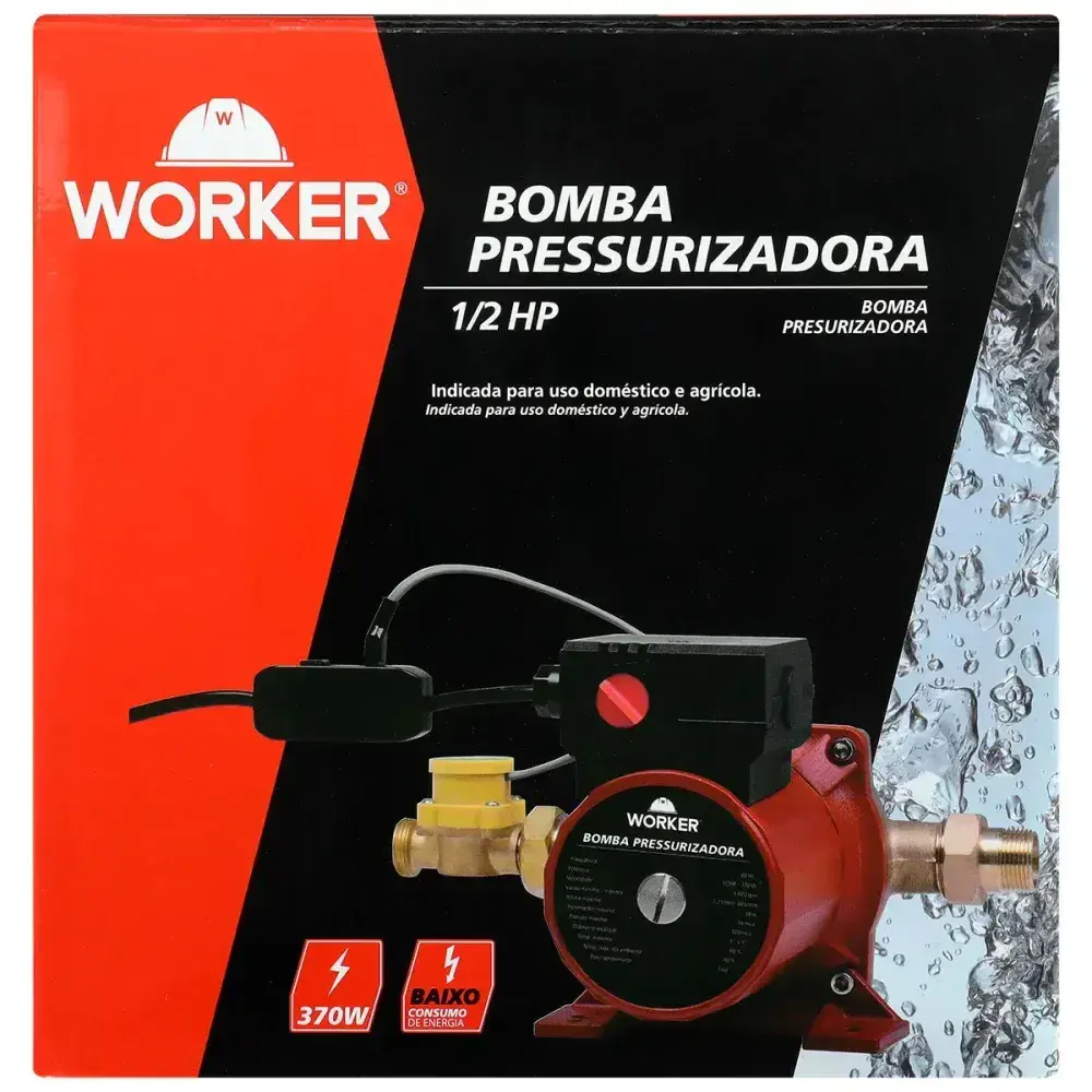 Bomba pressurizada com 3 níveis 100MCA 1/2HP Worker — fotografia 10