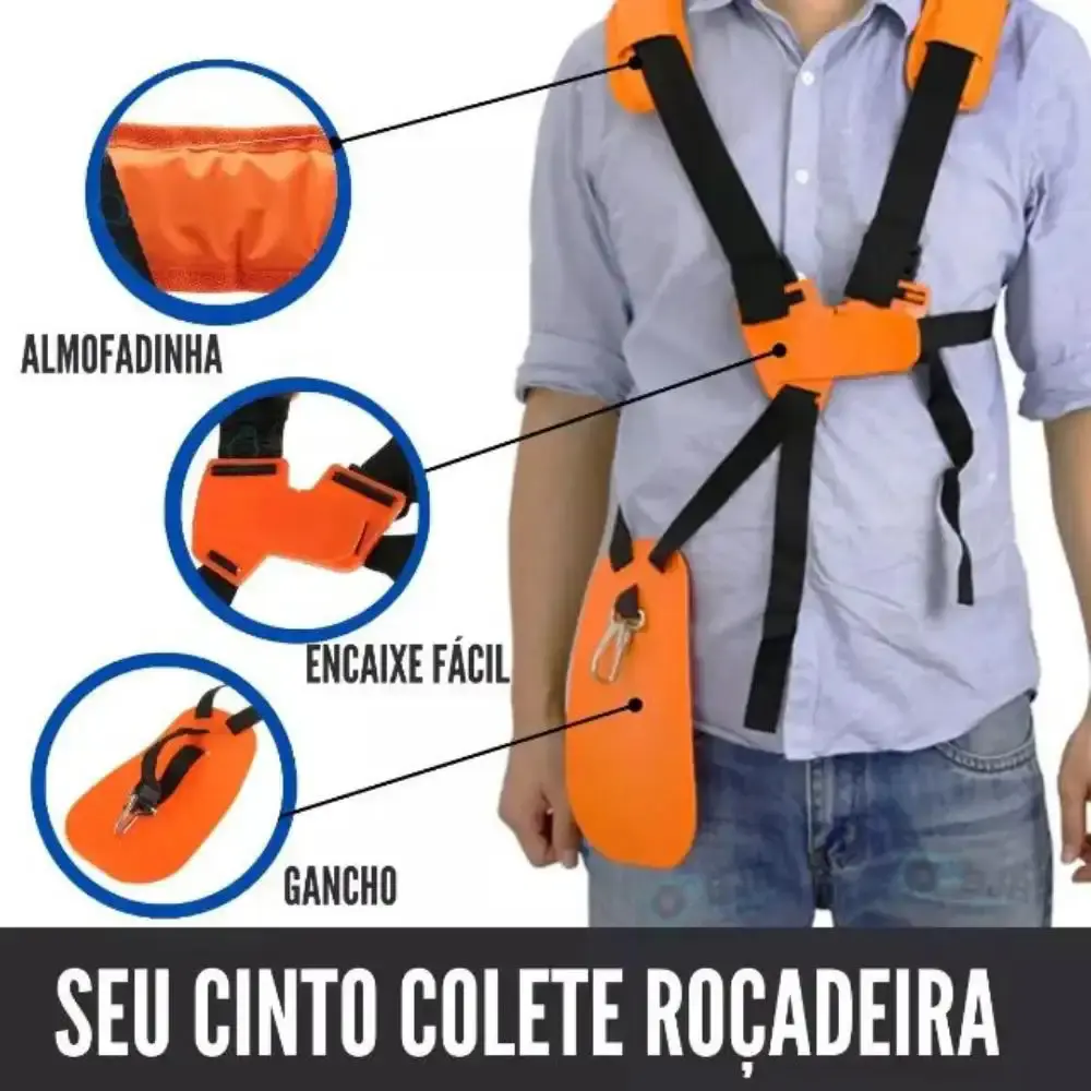 Cinto de sustentação para roçadeiras duplo profissional Vulcan — fotografia 6