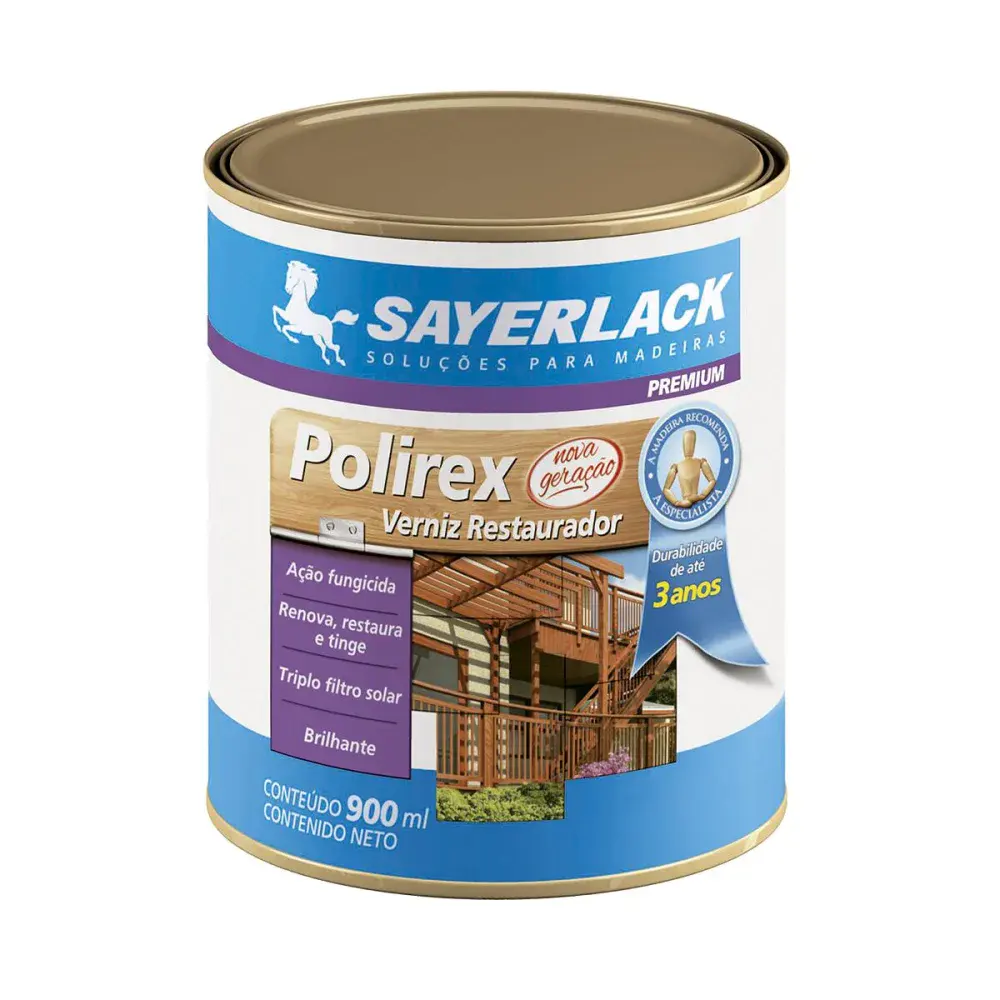Verniz polirex Sayerlack 900ML mogno — fotografia de referência