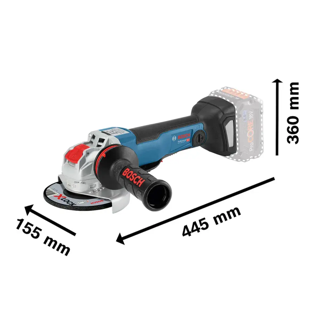 Esmerilhadeira angular gwx 18V-10 pc x-lock 18V 5BOSCH Bosch — fotografia 6