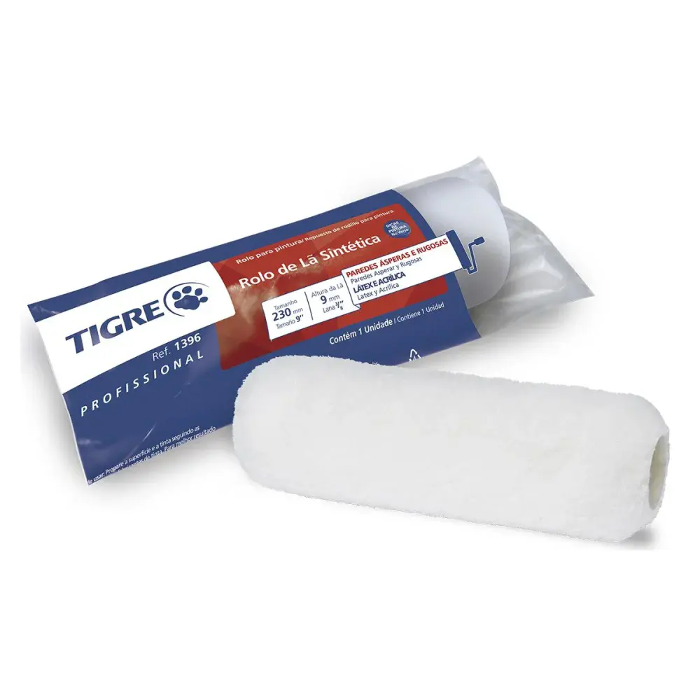 Rolo lã sintética pinceis tigre 23CM 1396 — fotografia de referência