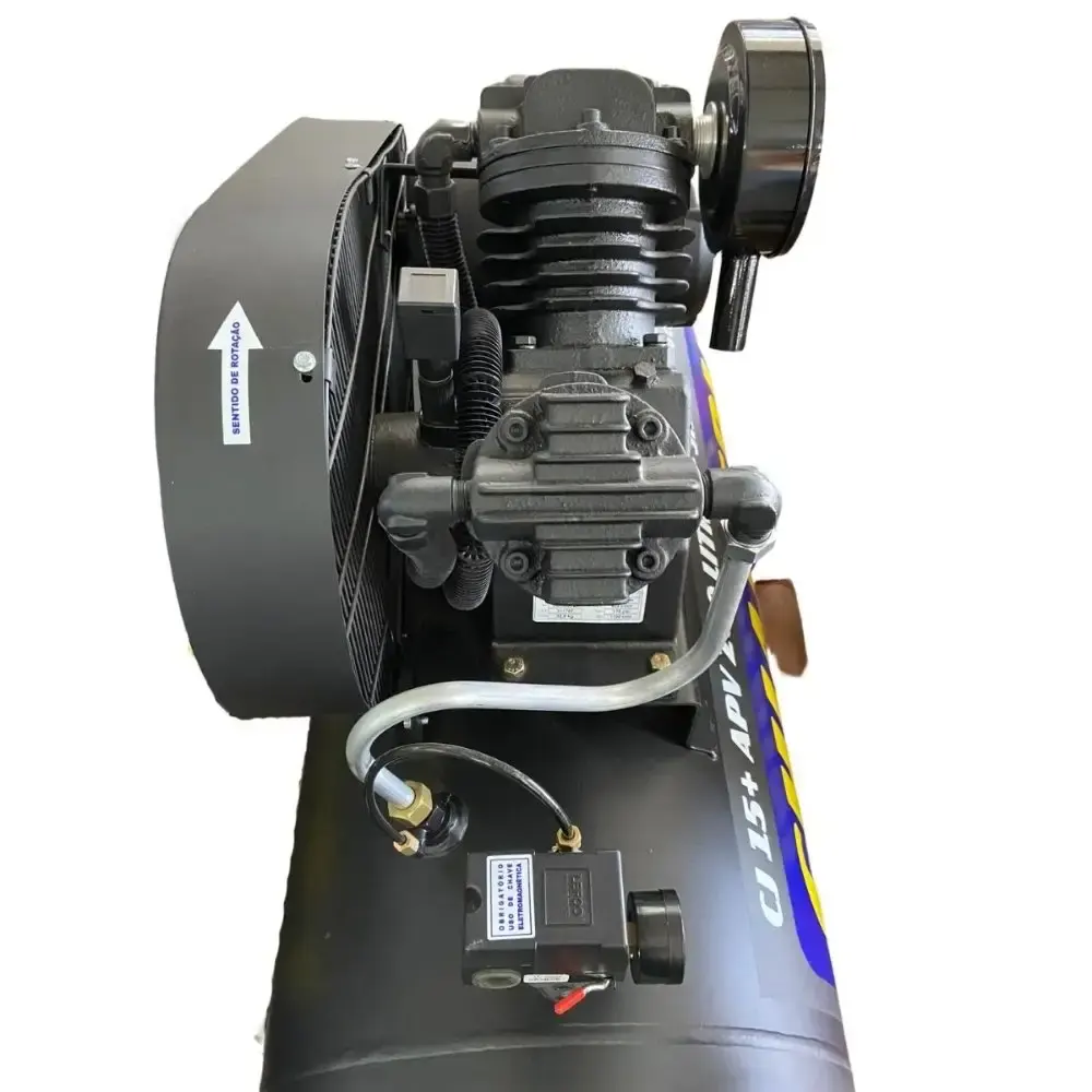 Compressor de ar 20 pés 5 HP 200 litros 2 pistões mono 220/440V Chiaperini — fotografia 4