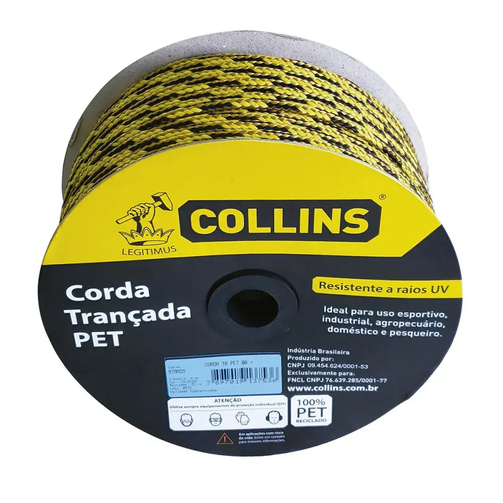 Corda pet trançada carretel 8MMX157M Collins — fotografia de referência