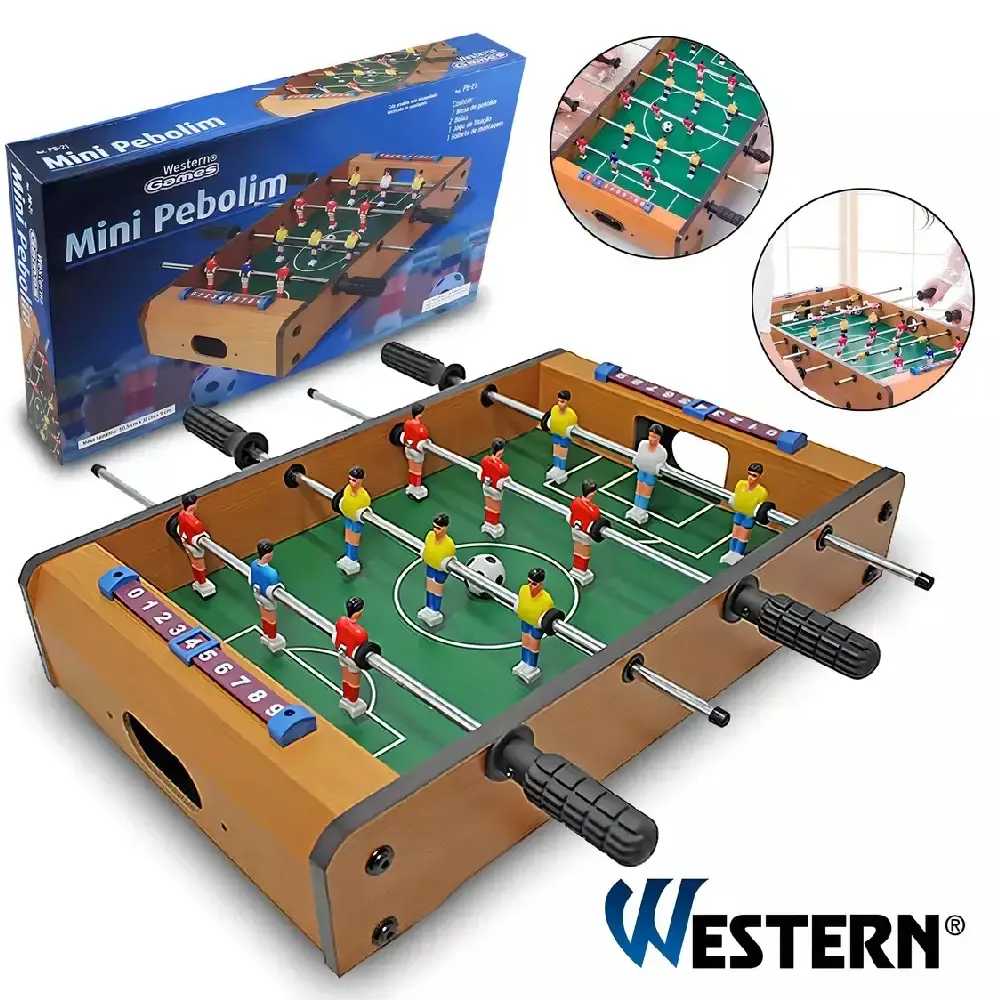 Mini Mesa de Pebolim 9 x 31 x 51 CM PB-21 WESTERN