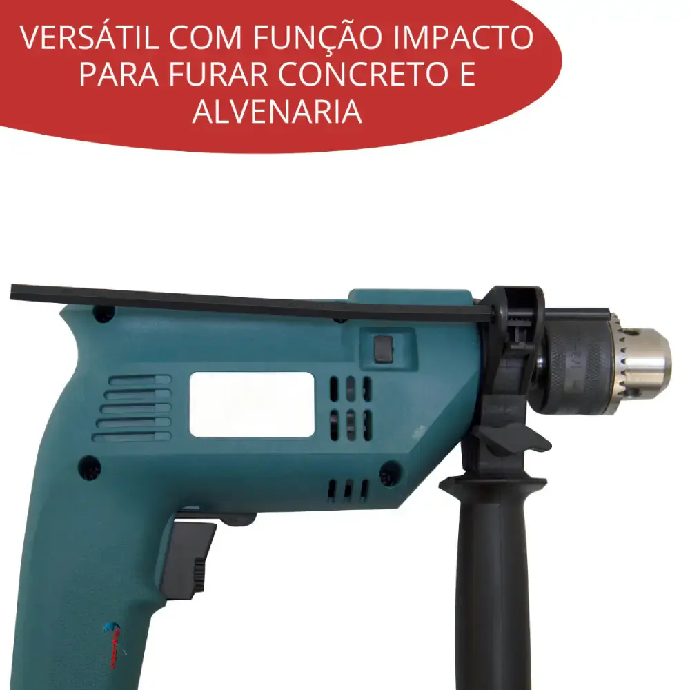 Furadeira de impacto 3/8 POL 550W Evald 110 V — fotografia 7