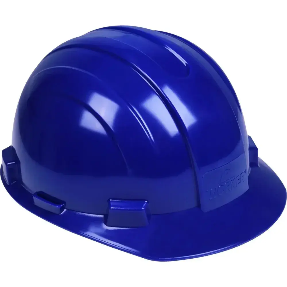 Capacete de proteção industrial max azul Worker — fotografia 6