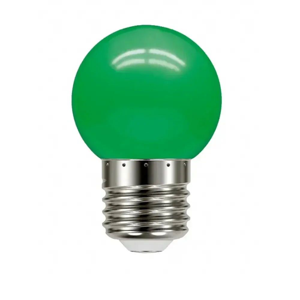 Lâmpada led bolinha 1W 220V verde Taschibra — fotografia 2