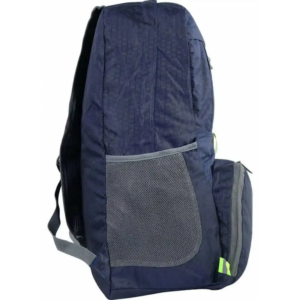 Mochila ultra compacta 30 litros em poliéster azul Kala — fotografia 3