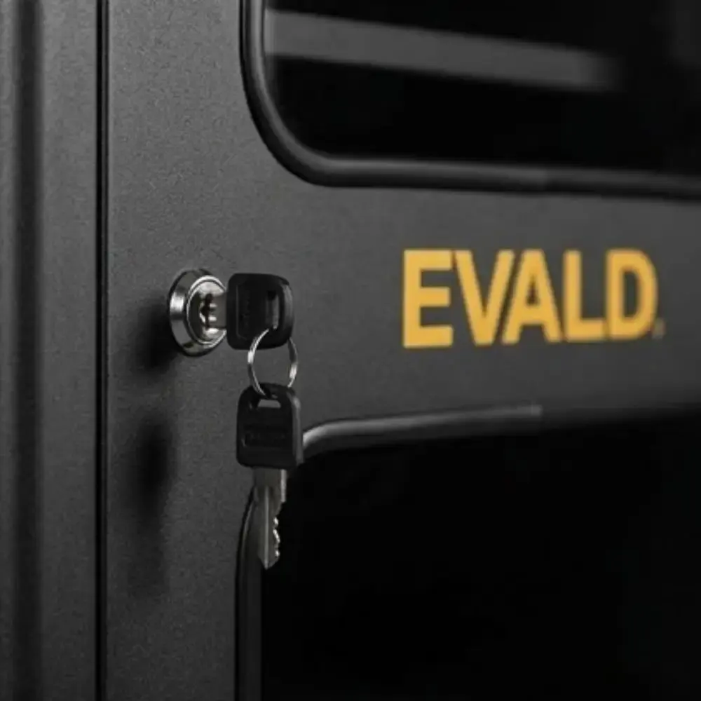 Armário porta-ferramentas 5 prateleiras e portas com vidro EVNA-6 Evald — fotografia 4