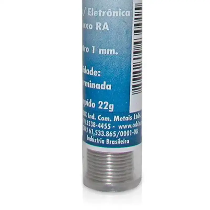 Estanho para solda em tubo 4 metros kit com 5 unidades 1871 Cobix — fotografia 4