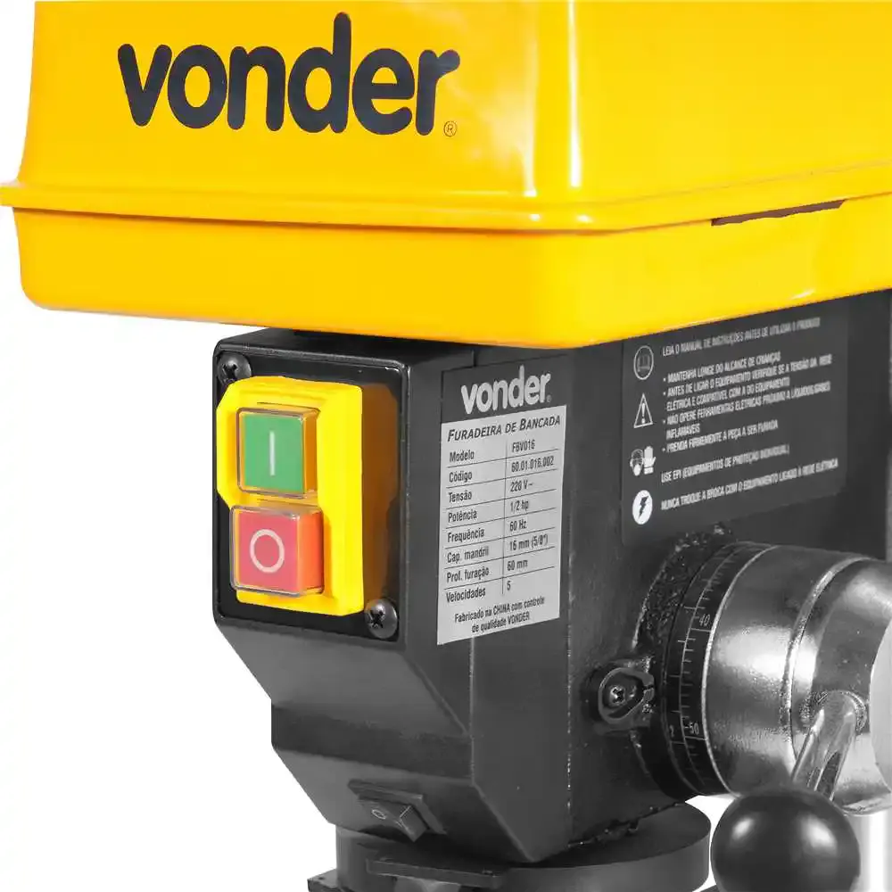 Furadeira de bancada 1/2 pol 1/3HP FBV013 Vonder 220 V — fotografia 9