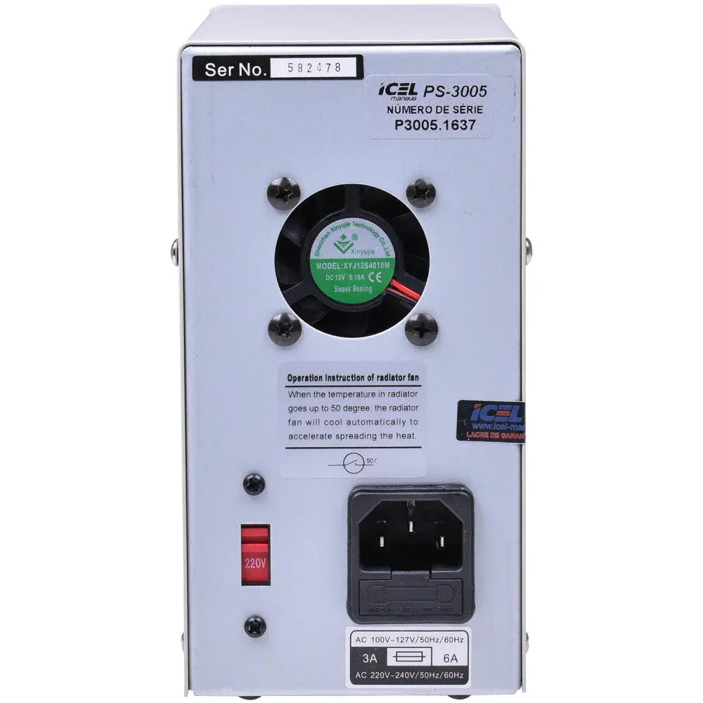 Fonte de alimentação bivolt 5A PS-3005 Icel — fotografia 4