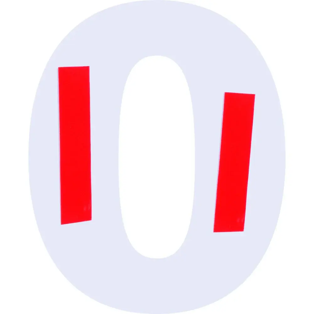 Número residencial N°0 aço escovado 12,5CM Kala — fotografia 3