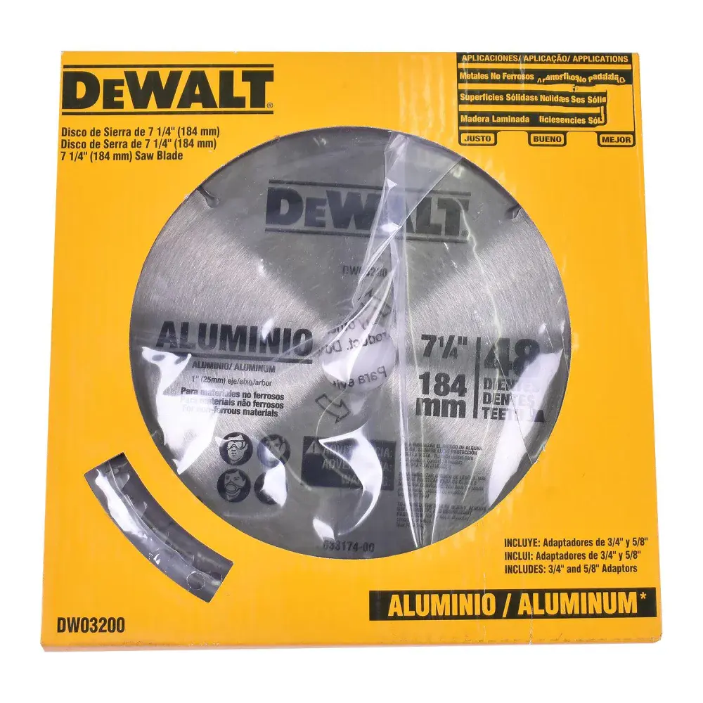 Disco de serra circular 7.1/4 48 dentes DW03200 Dewalt — fotografia 4