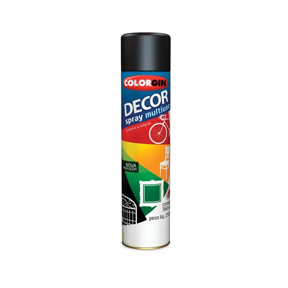 Tinta spray decor verde folha Colorgin — fotografia 2