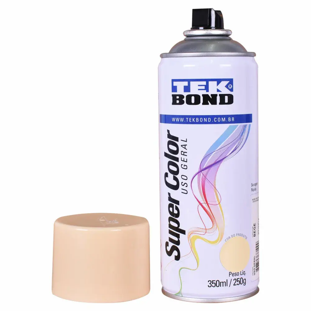 Tinta spray uso geral bege 350ML Tekbond — fotografia 2