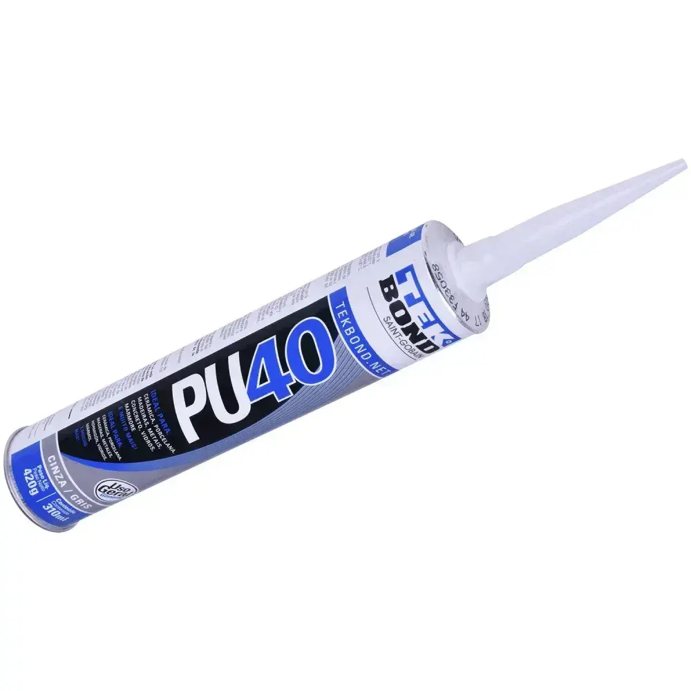 Adesivo poliuretano PU40 cinza cartucho 310ML Tekbond — fotografia 8