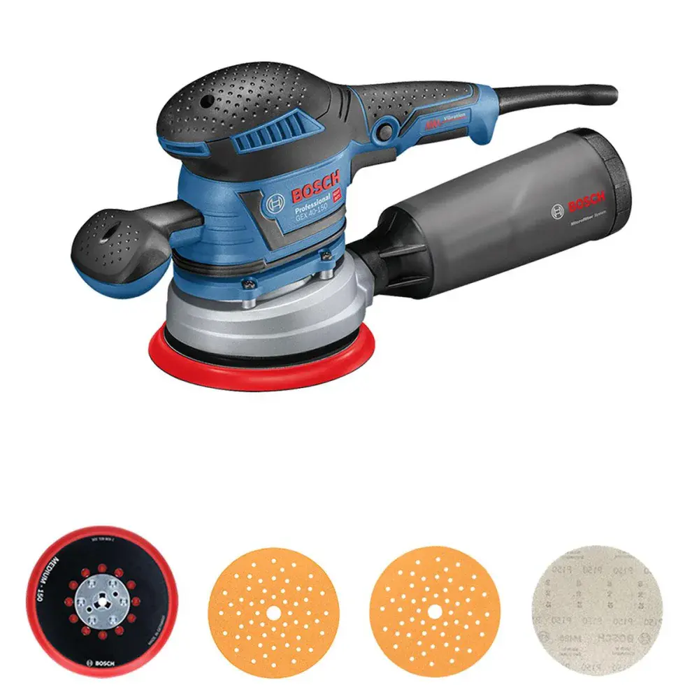 Lixadeira excêntrica gex 40 150 400W 127V Bosch — fotografia de referência