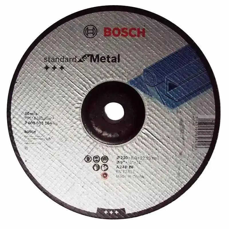 Disco de Desbaste Metal 9 POL x 1/4 POL Furo 7/8 POL Standard com 5 Peças BOSCH — fotografia 2