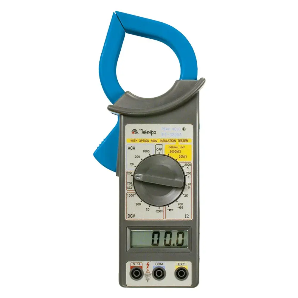 Alicate amperímetro ET3200A 1000A Minipa 1000V — fotografia de referência