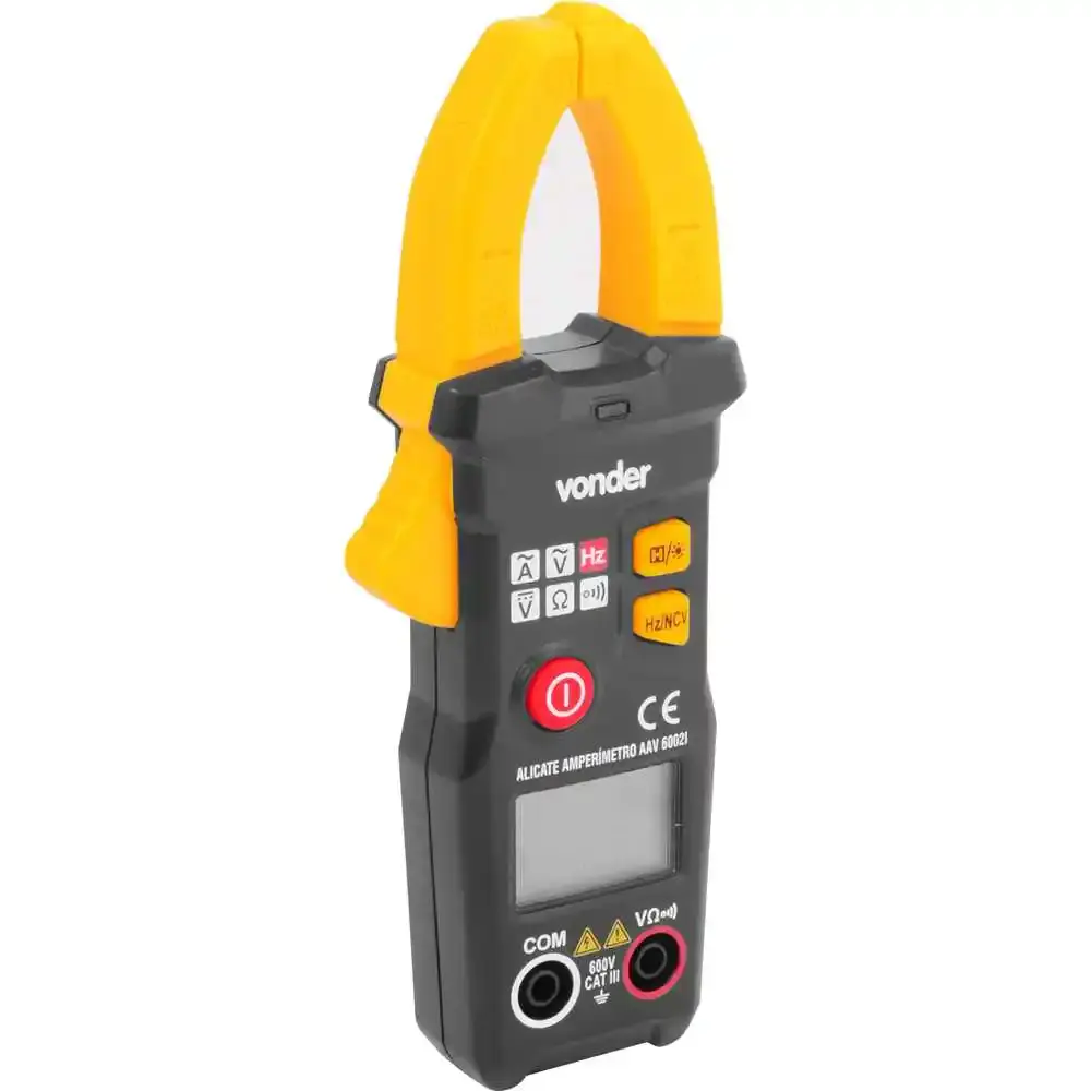 Alicate amperímetro digital ac/dc CAT III 600 v AAV-6002I Vonder — fotografia 5