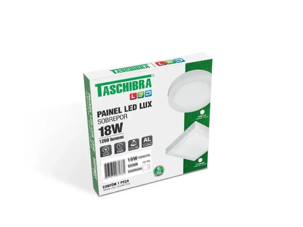 Painel led quadrado sobrepor 18W br biv da Taschibra — fotografia 5