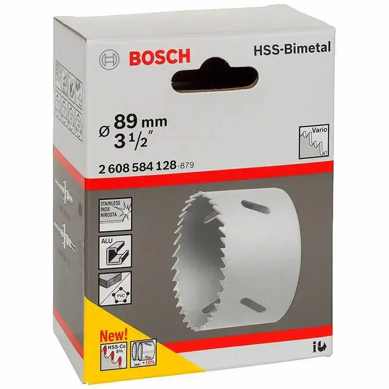 Serra copo 3.1/2 pol 89MM em aço bimetálico e cobalto Bosch — fotografia 4