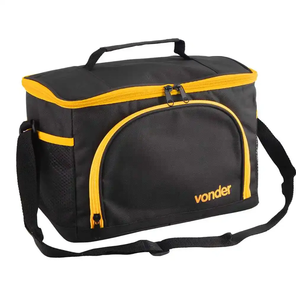 Bolsa Térmica 9 litros Preta e Amarela VONDER