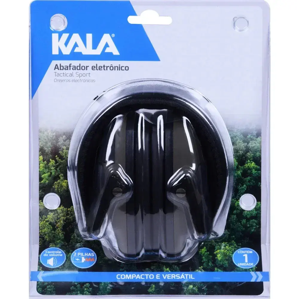 Abafador eletrônico tactical sport verde oliva 8000HZ Kala — fotografia 8