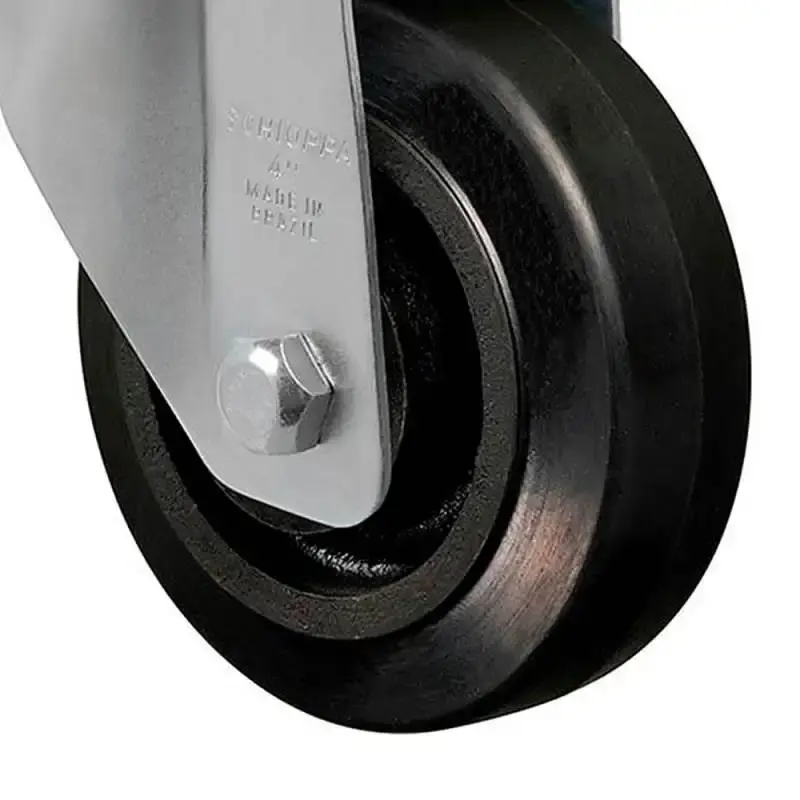 Rodízio giratório 8 pol com placa 275KG GSA 82 BR Schioppa — fotografia 3