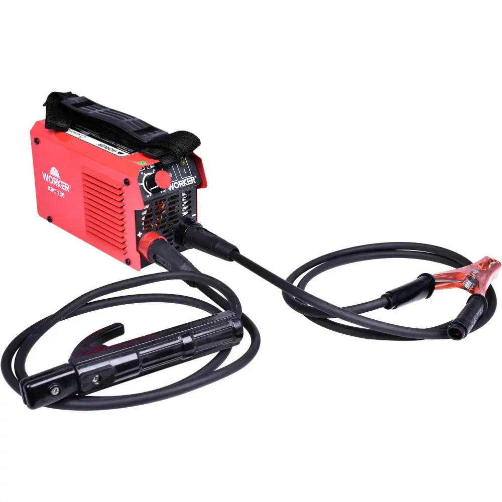 Inversora de solda arc 130 5,5KVA 20 a 130A 220V Worker — fotografia 6