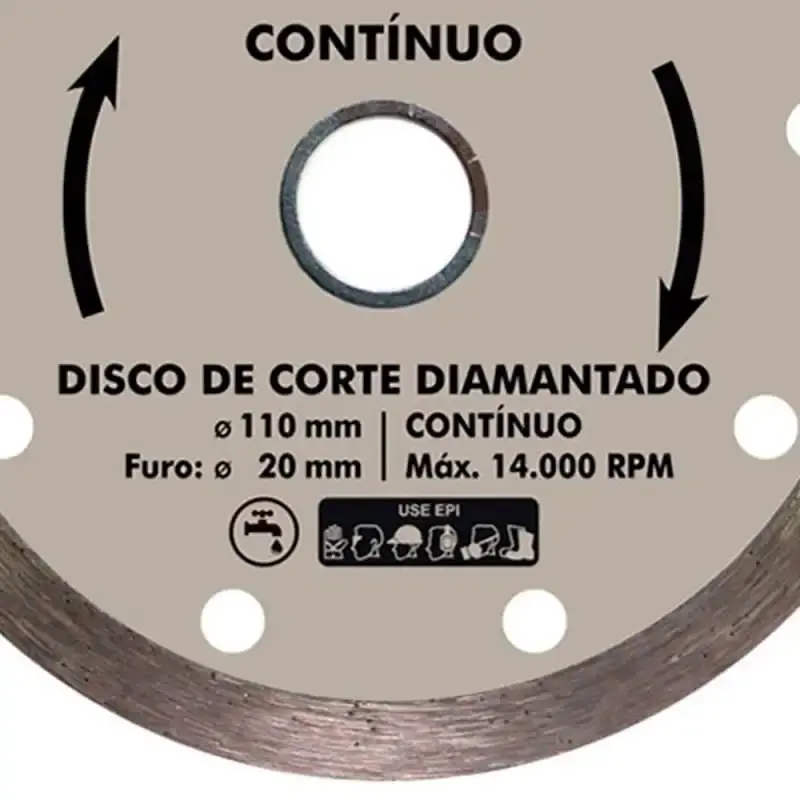 Disco de corte diamantado 4.3/8 POL turbo para cerâmica. azulejo. telha e tijolo 60697 Cortag — fotografia 4