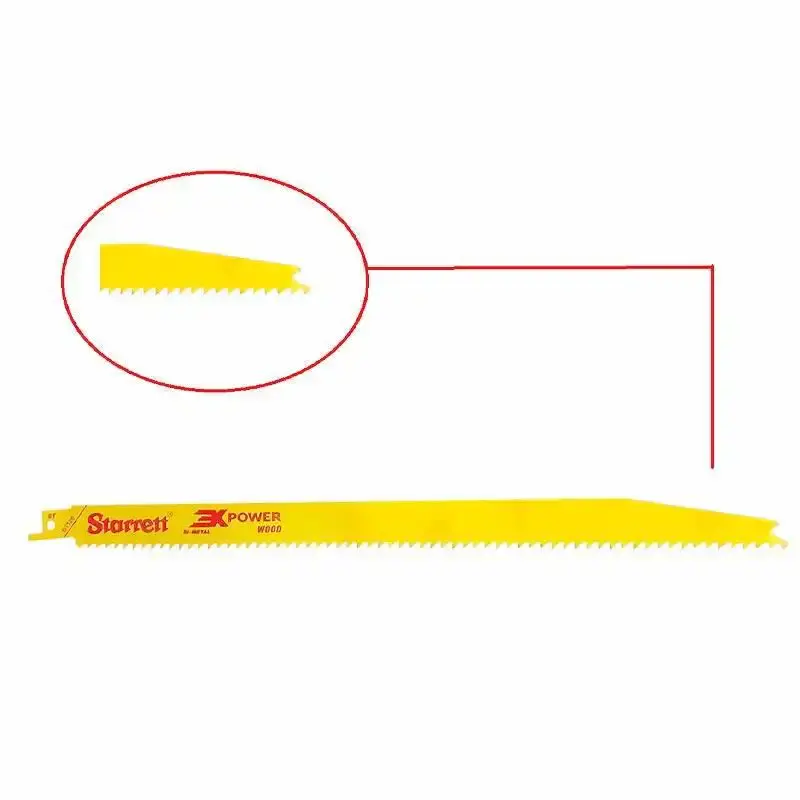 Lâmina serra sabre 12 pol para madeira kit com 2 unidades BT126-2 Starrett — fotografia 3