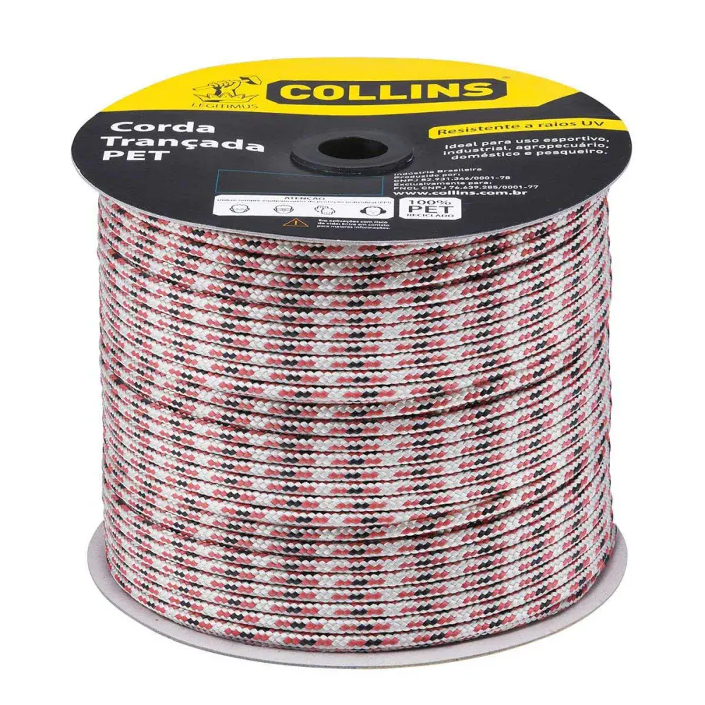 Corda pet trançada 8MM colorida Collins - metro — fotografia de referência