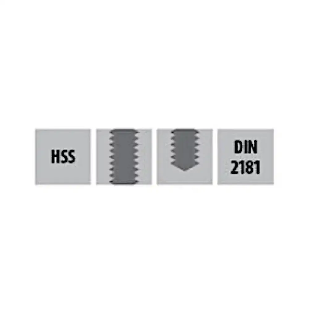 Jogo com 2 Macho Manual HSS M10 x 1mm Din 2181 OSG — fotografia 5