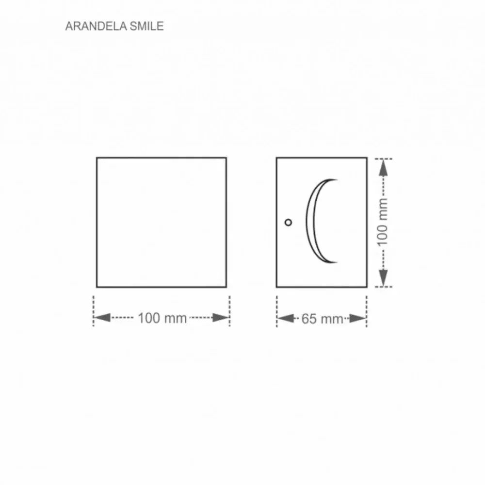 Luminária arandela smile 25W 1XG9 preto Taschibra — fotografia 3