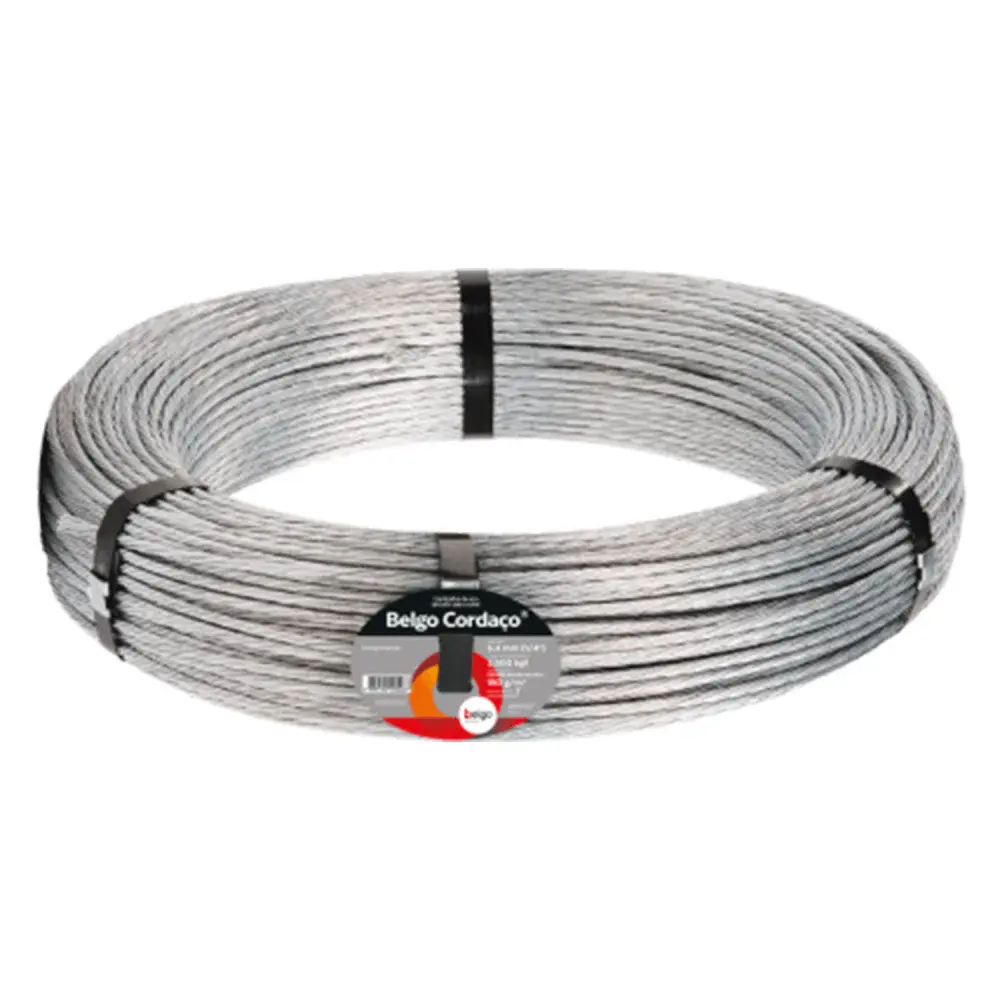 Cordoalha Belgo cordaço 6,4MM com 7 fios 500M Belgo