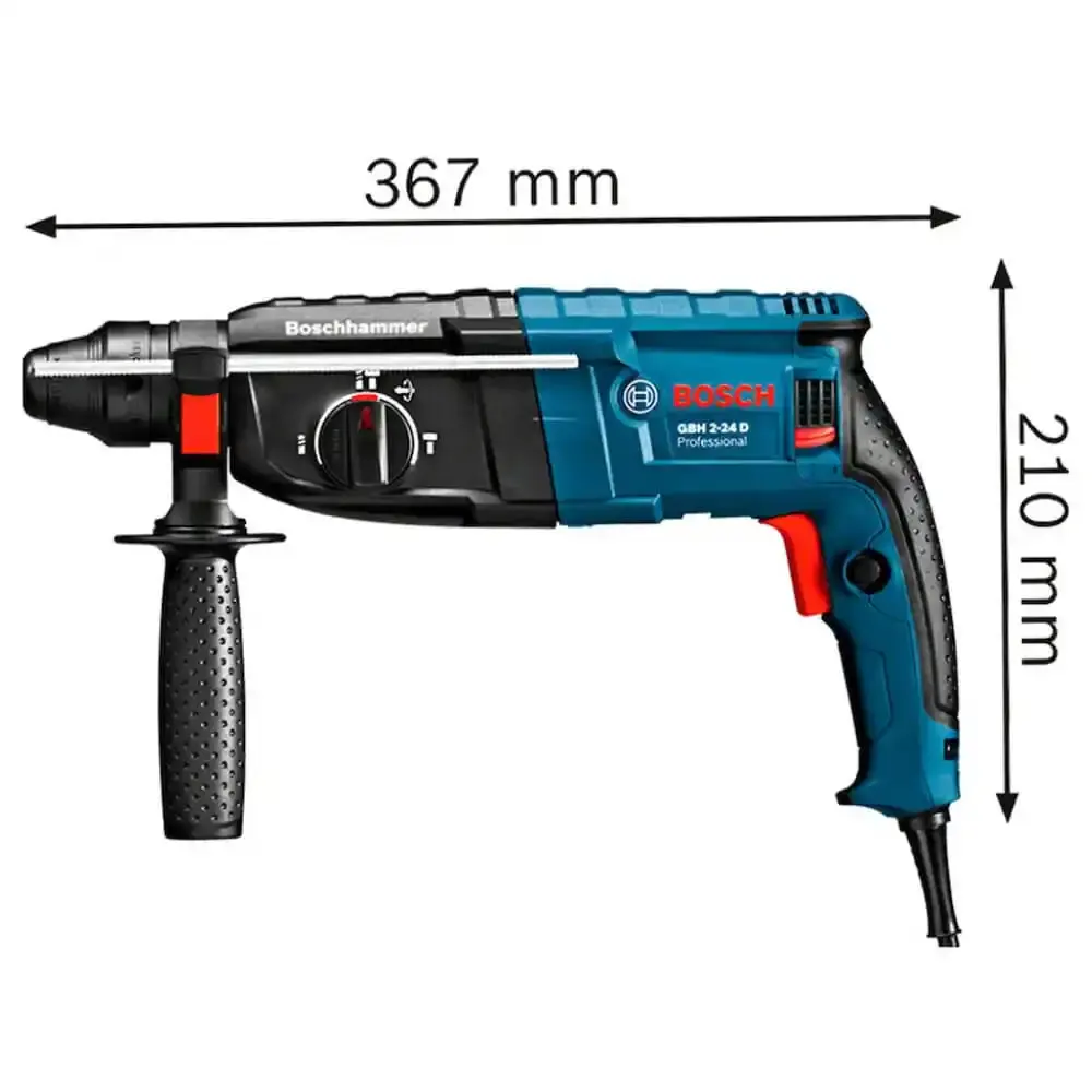 Martelete perfurador rompedor sds-plus 820W 2,7KG com maleta GBH 2-24D Bosch 110 V — fotografia 4